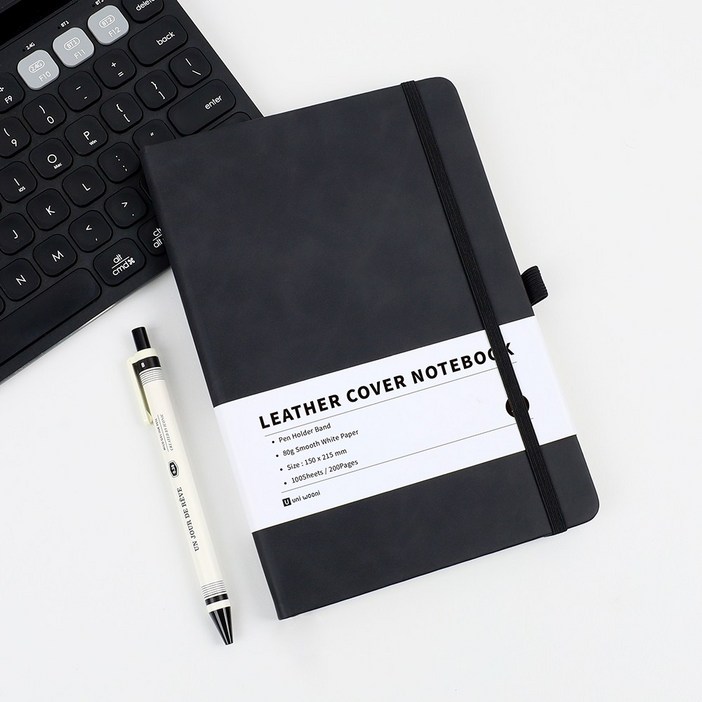 어니우니 A5 가죽 회사 업무용 노트 하드커버 만년 다이어리