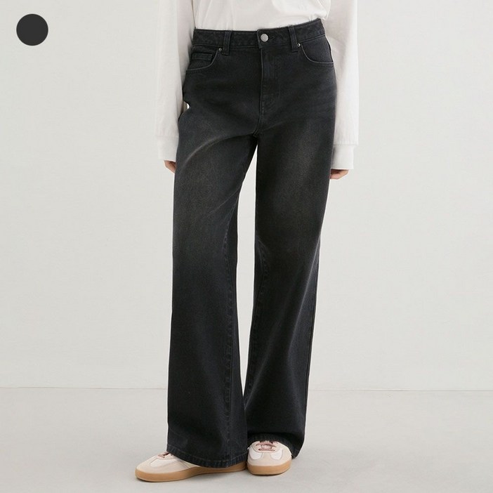 백화점정품 25년NEW 게스 GUESS 여성 흑청 와이드 YP3D9135