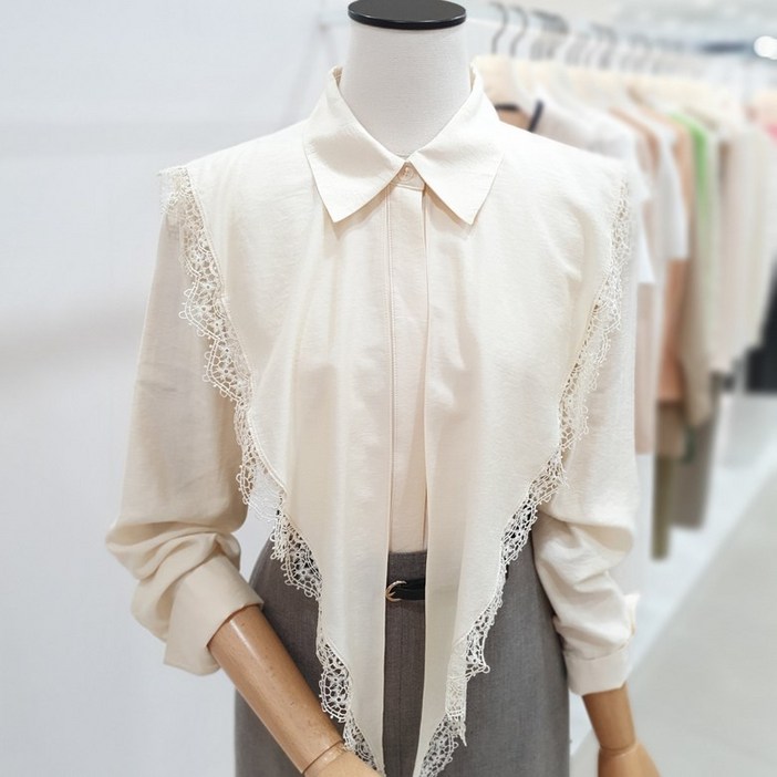 잇미샤 레이스 스카프 셔츠 블라우스 ITOAWBL810