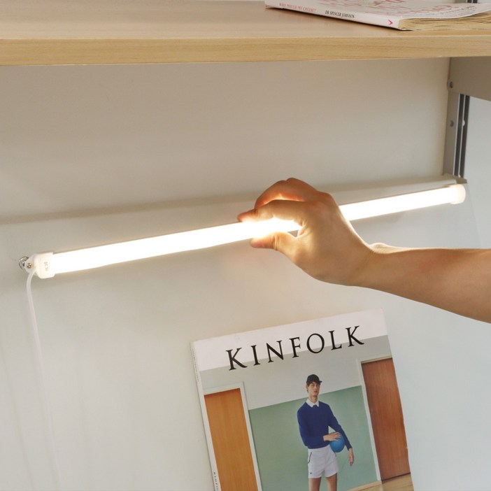 사는잼 LED 바조명 독서등 화장대 라인조명 조명등 붙이는 전등 무드등 USB 부착식 3가지색 52cm