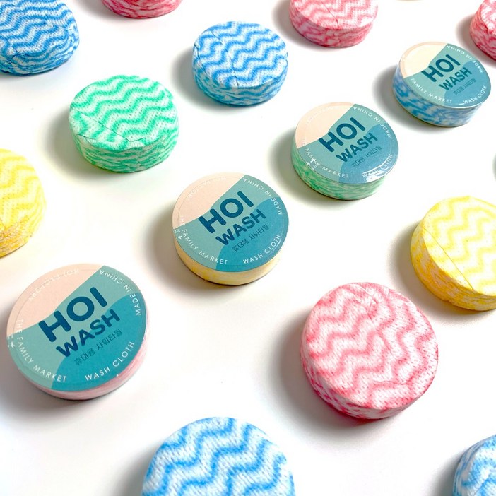 호이 워시 휴대용 일회용 압축 샤워 바디 타월 타올 샤워볼 10p