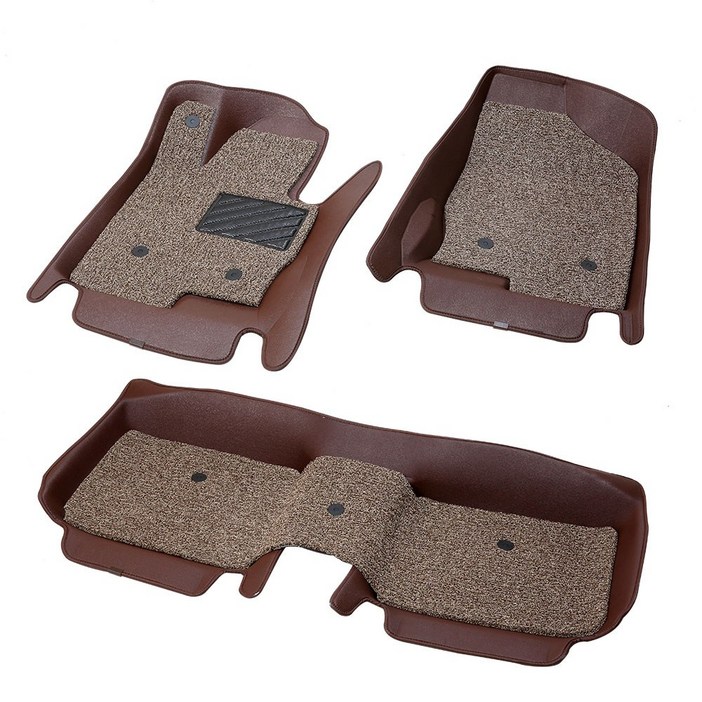 위너스 2열 일체형 카매트 7D 자동차 코일매트 민무늬 브라운, 기아, 더뉴쏘렌토 2017~