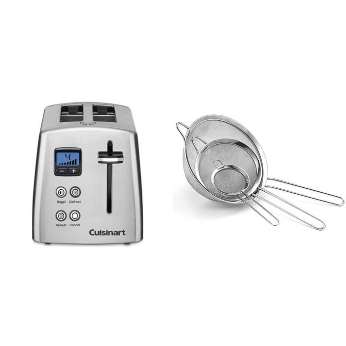 쿠진아트 전동 토스터 슬라이스 카운트다운 스테인리스 스틸 토스터기