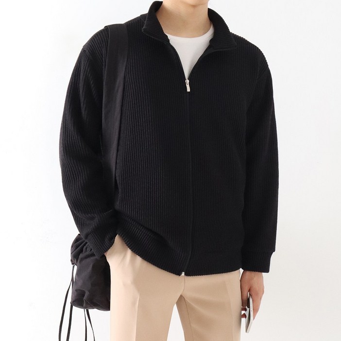 당일발송 로컨 골지 차이나 니트 집업 가디건 빅사이즈 ZZBCD022