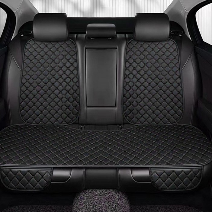 롱샹 차량용 사계절용 가죽통풍 방석 방석 커버 다이아 퀼팅 쿠션 세트 자동차 시트커버, 1세트