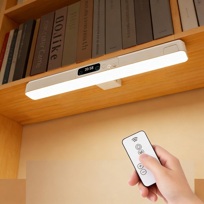 호밍사이 무선 자석 LED 블루라이트 차단 학습용 스탠드 시력보호 책상 조명 밝기조절 디지털 전력표시 무드등