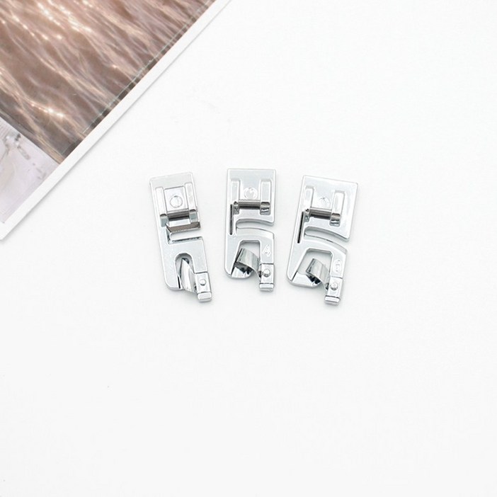 위드쏘잉 가정용 미싱 원터치 3종세트(3,4,6mm) 말아박기 노루발, 단일색상, 1세트 브라더미싱