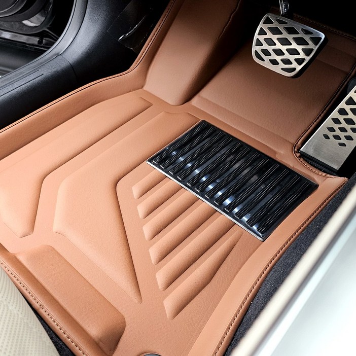 쏘렌토MQ4 싼타페MX5 XPE 친환경 5D 풀커버 카매트 논슬립 방수 발매트, 브라운, 기아 / 쏘렌토 MQ5 2021~하이브리드