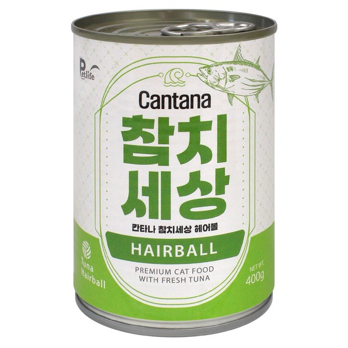 칸타나 참치세상 400g 대용량 고양이간식 고양이캔, 24개, 400g, 헤어볼