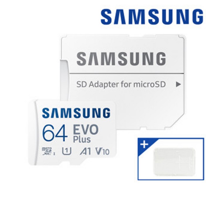 삼성전자 마이크로SD카드 EVO PLUS MBMC64KAKR  SD카드 케이스