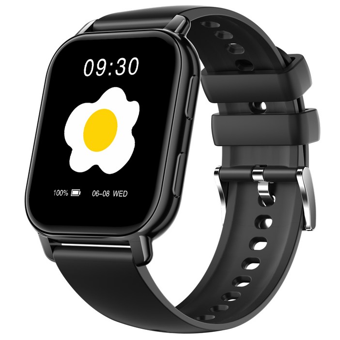 와피크 블루투스 웨어러블 통화가능 1.85인치 대화면 스마트워치 P5S 한글판, 블랙, 4.7cm, GPS  블루투스