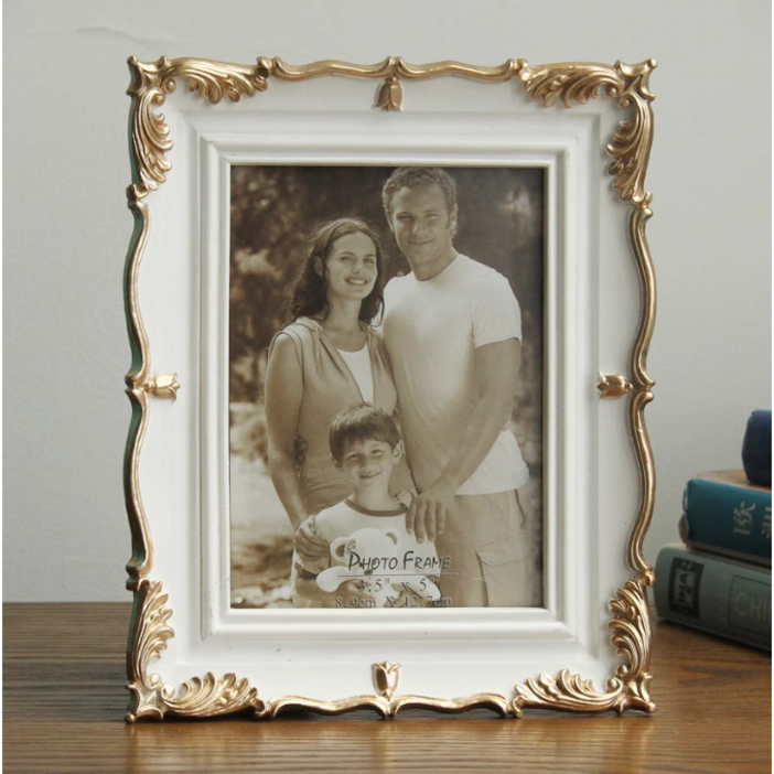 SCX 엔틱 테이블 포토 프레임 액자 거실 인테리어 액자 6인치