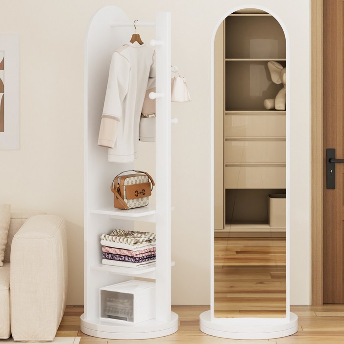 홈컴 전신거울 거실 인테리어 회전식 아치형 거울