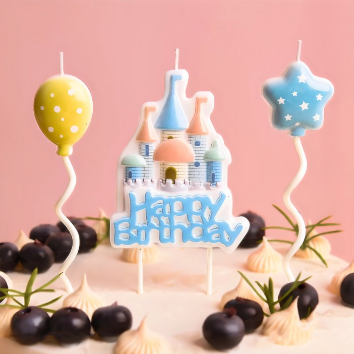[코쿤] 캐슬 생일초 - 생일 이벤트 초 파티용품 케이크데코