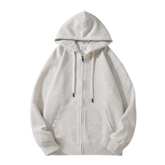 남녀공용 라인업 데일리 무지 특양면 스탠다드핏 빅사이즈 후드집업 TS866