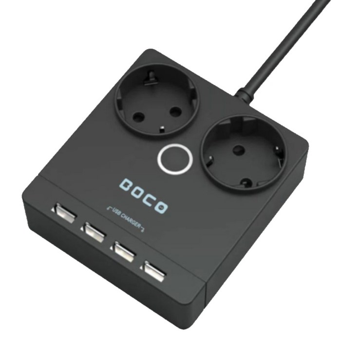 보코 USB 멀티탭 2구 1.5m 블랙