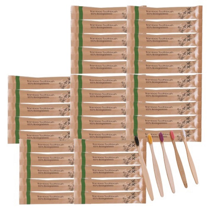 cp HEIGER bamboo 대나무 칫솔 40개입 대나무칫솔