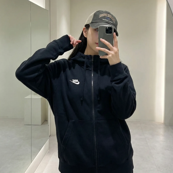 [당일발송] 나이키 기모 후드 집업 플리스 남녀공용 후디 스포네틱 양말