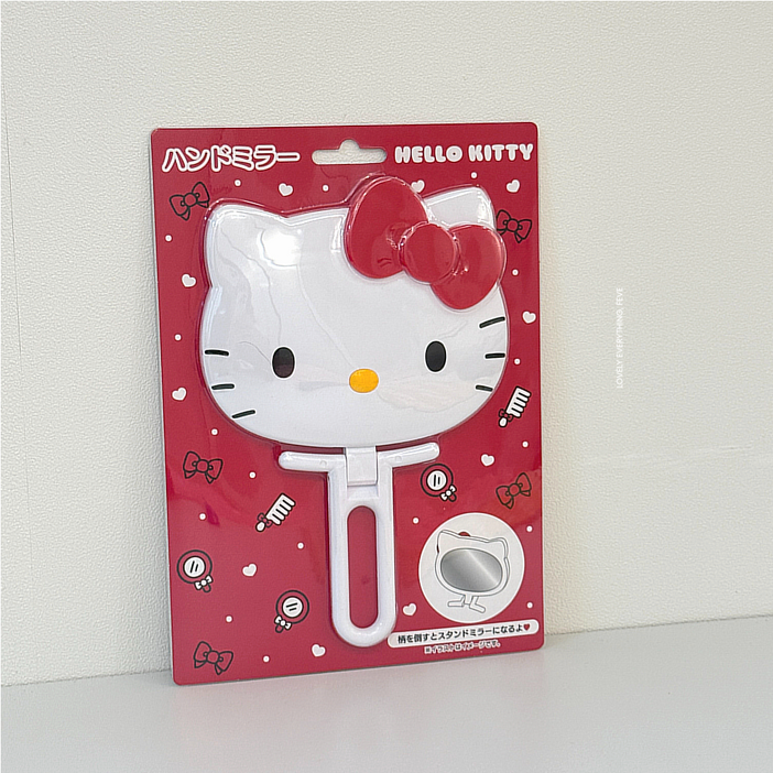 일본정품 헬로키티 거울 손거울 탁상거울 스탠드