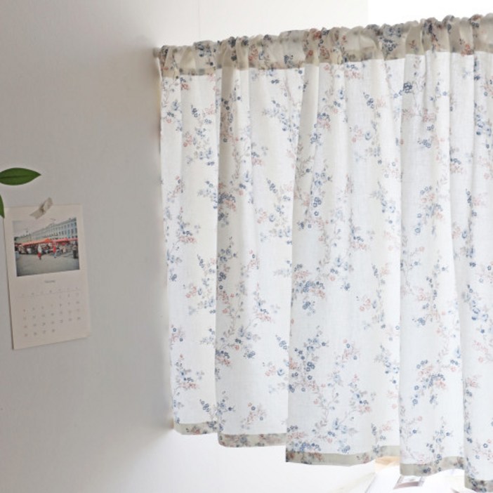 코지코튼 다즐링 린넨텐셀 롱바란스2size 가리개커튼