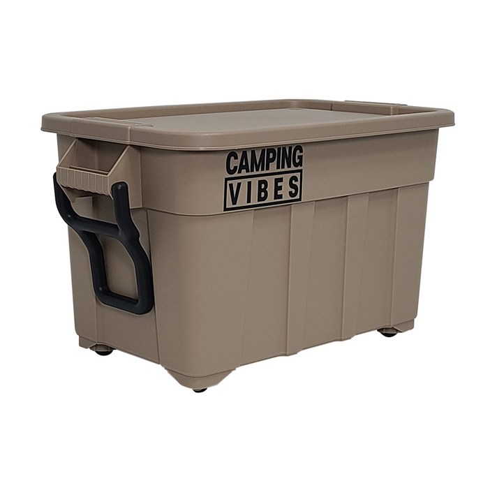 캠핑바이브스 멀티카고박스 기본구성 캠핑박스 토트박스, 1단, 1개, 샌드베이지
