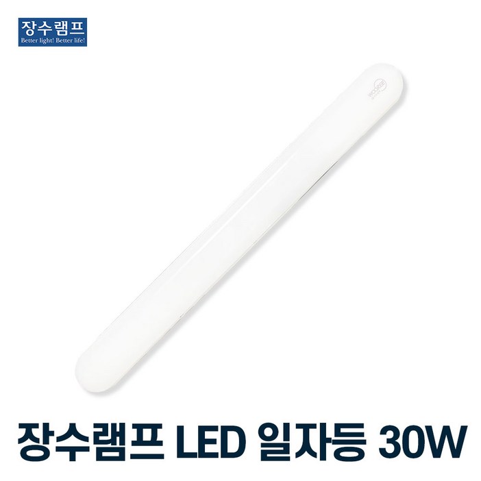 장수램프 LED 등기구 형광등 일자등 30w 주광색 흰빛, 장수램프 일자등 30w 주광색