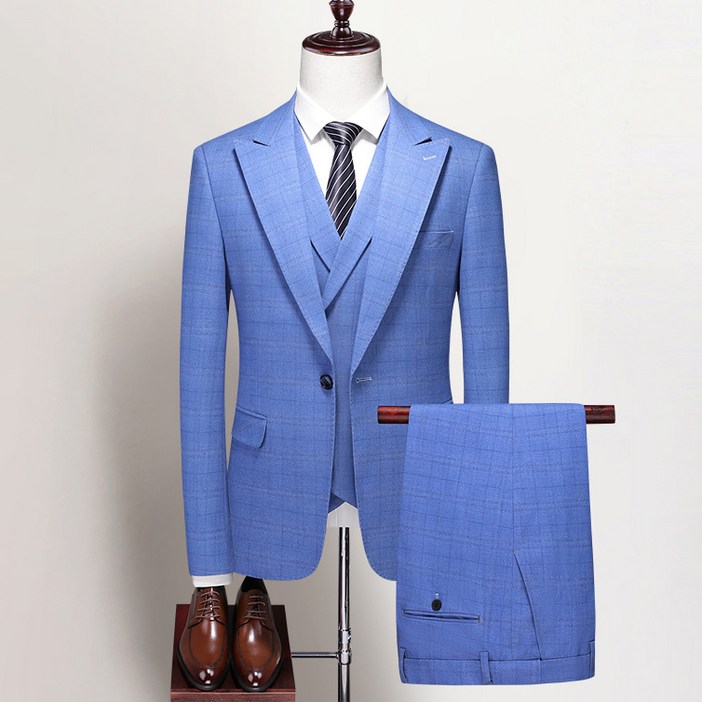 본정장 맨잇슈트 남성정장세트 남성캐주얼정장세트 쓰리피스 패션슬림드레스정장 SJT6929P300