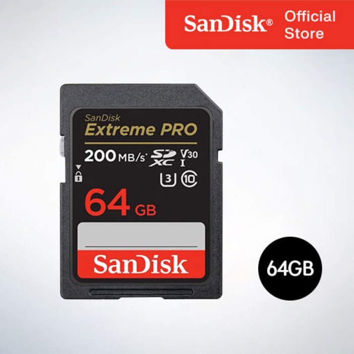 샌디스크 SD메모리카드 SDXC Extreme Pro 익스트림 프로 UHSI SDXXU 64GB 샌디스크 SD메모리카드 SDXC Extreme Pro 익스트림 프로 UHSI SDXXU 64GB