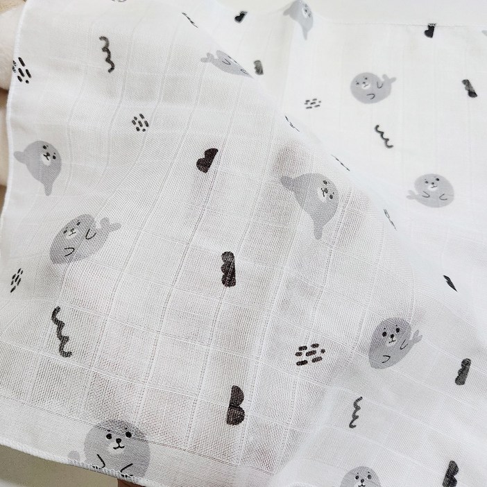 국산 무형광 대나무 밤부 손수건 아기 신생아 가제 거즈 엠보 면 나염