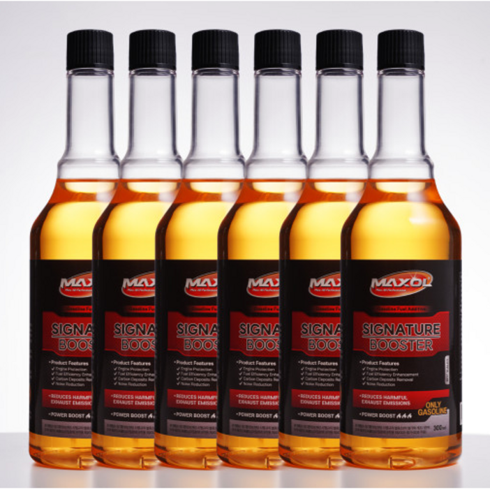 맥쏠 시그니처 부스터 연료첨가제 가솔린 휘발유 300ml, 6개