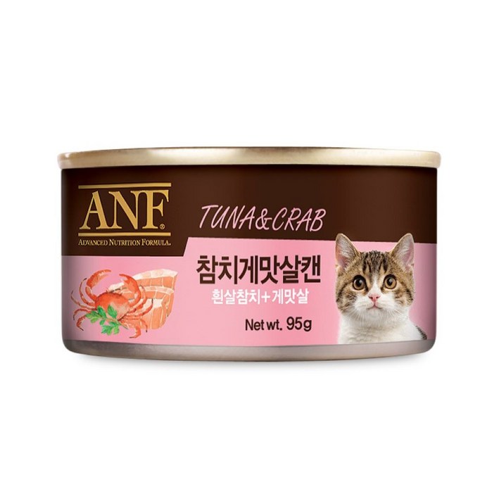 ANF 캔 고양이 간식 참치게맛살 95g x 24개
