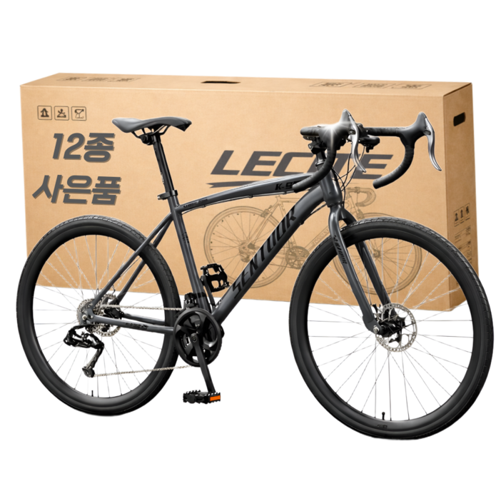 레시테 로드 자전거 입문용 24단 출퇴근용 로드바이크 학생 성인용, 1개, 168cm, 17. 24인치다크그레이140165cm권장