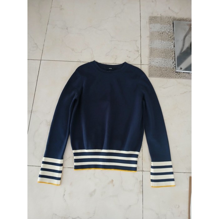 중고 시스템 배색 니트 90 NB11287