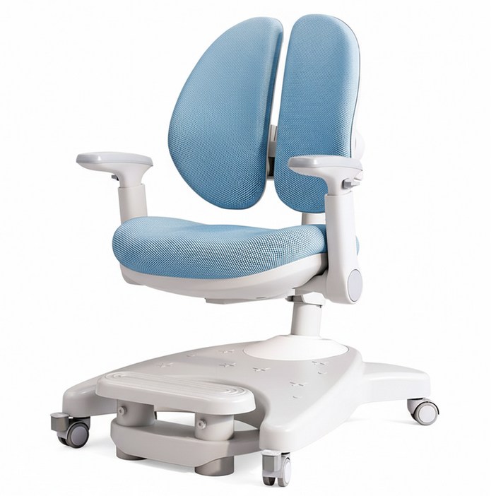 아이체어 어린이의자 학생의자 사무용의자 학습용 어린이부터 성인까지 체형조절형 의자, 블루