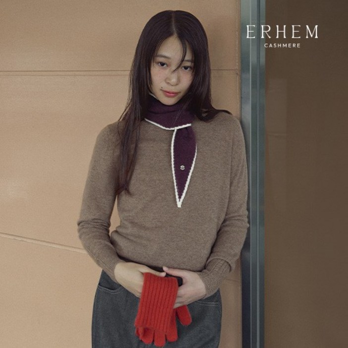 ERHEM 에르헴 24 FW 캐시미어 100 라운드 풀오버 1