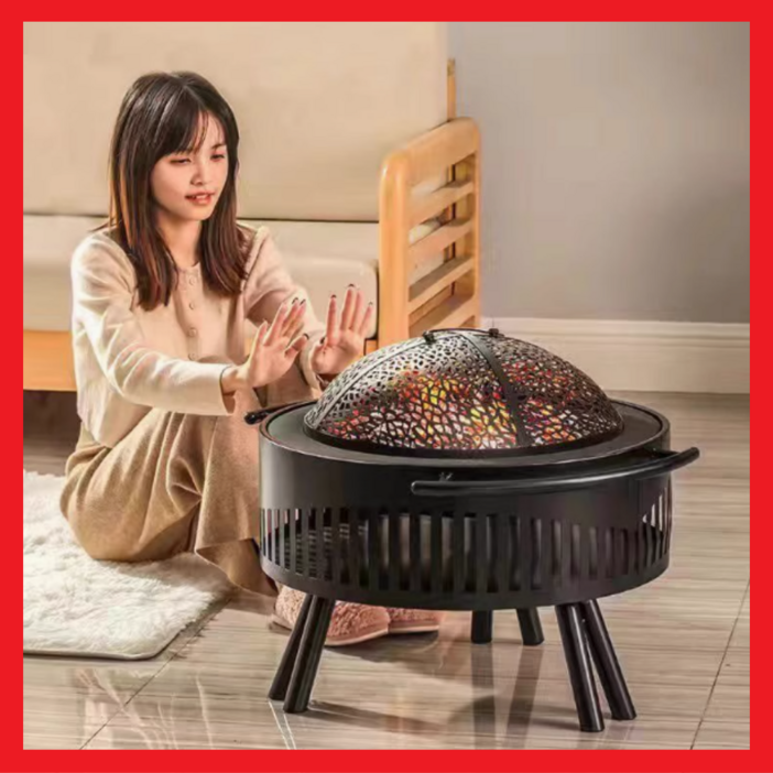 루체인 감성을 담은 원형 화로대 캠핑용품 불멍 숯불 난로 대형 화롯대 전원주택 시골 마당, 1세트 루체인 감성을 담은 원형 화로대 캠핑용품 불멍 숯불 난로 대형 화롯대 전원주택 시골 마당, 1세트