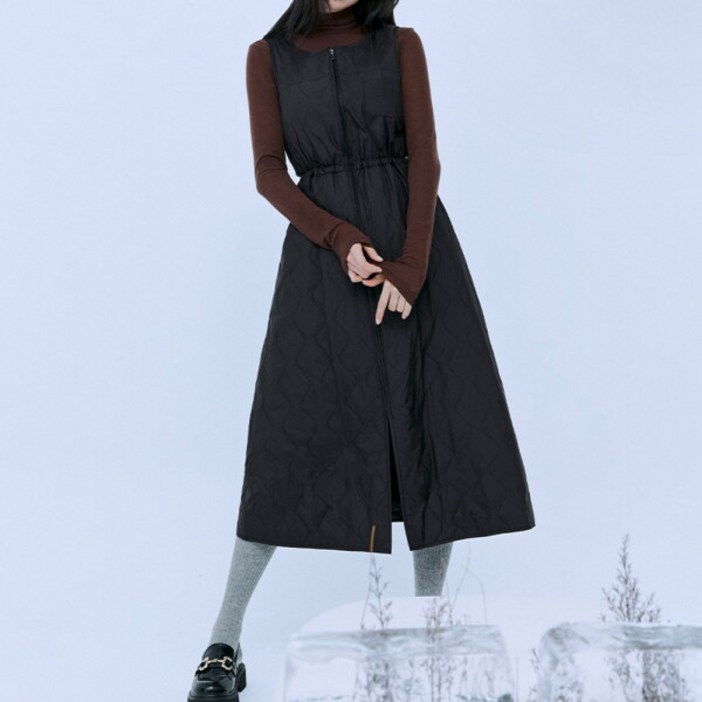 [더 엣지] [TAG가 198,000원] 덕다운 퀼팅 원피스 WYOP7G02