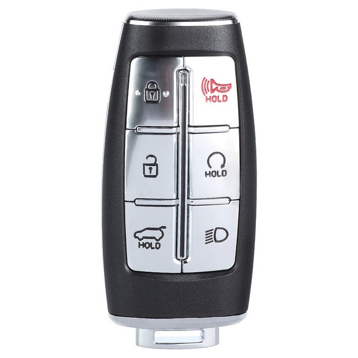 호환 제네시스키케이스 G70 GV70 G80 GV80 G90 스마트 키 케이스, 1개, 6버튼
