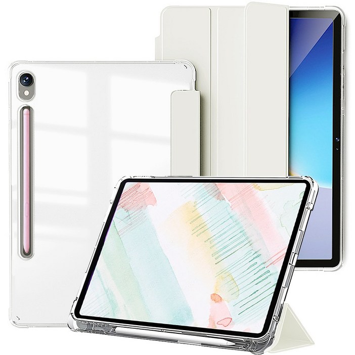 태블리 갤럭시탭 클리어 에어가드 S펜수납 케이스