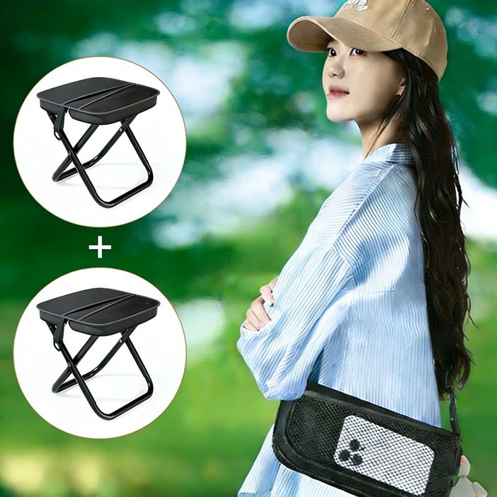 BIKASU 11 휴대용 접이식 캠핑의자 초경량 낚시 캠핑 크로스백 의자