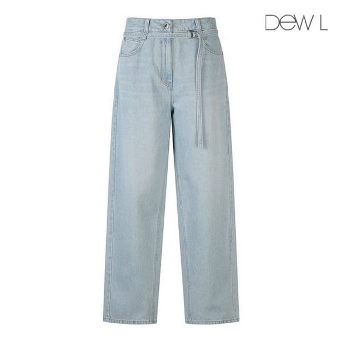 백화점 정품 듀엘 벨티드 테이퍼드 데님 팬츠 LBD243PSA407