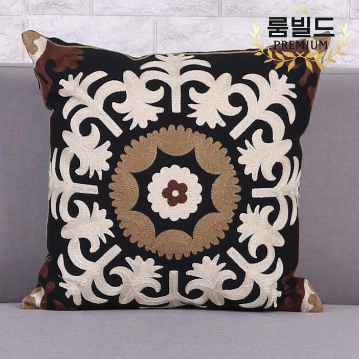 룸빌드 북유럽 인테리어 원형 쇼파 쿠션 커버 세트