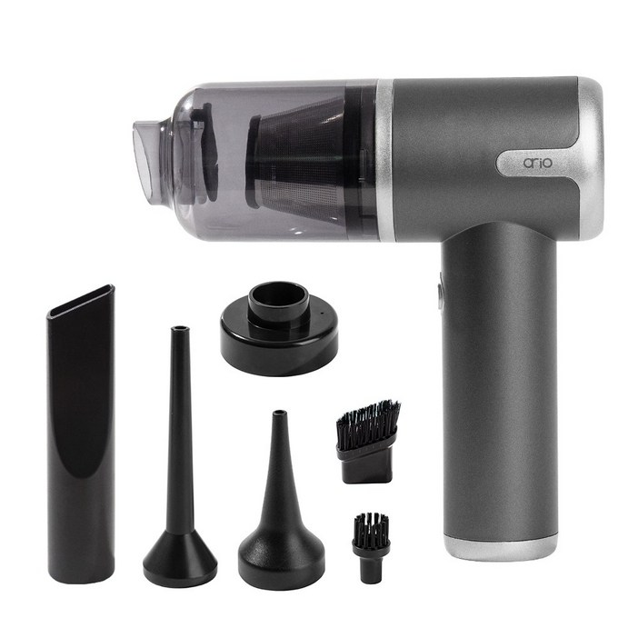 아리오 무선 진공 청소기(에어건+진공압축+공기주입 기능), 그레이, LS-2000