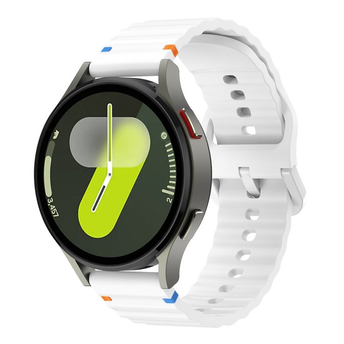 갤럭시워치 호환 컬러풀한 스티치 실리콘 스포츠 스트랩 20mm 22mm