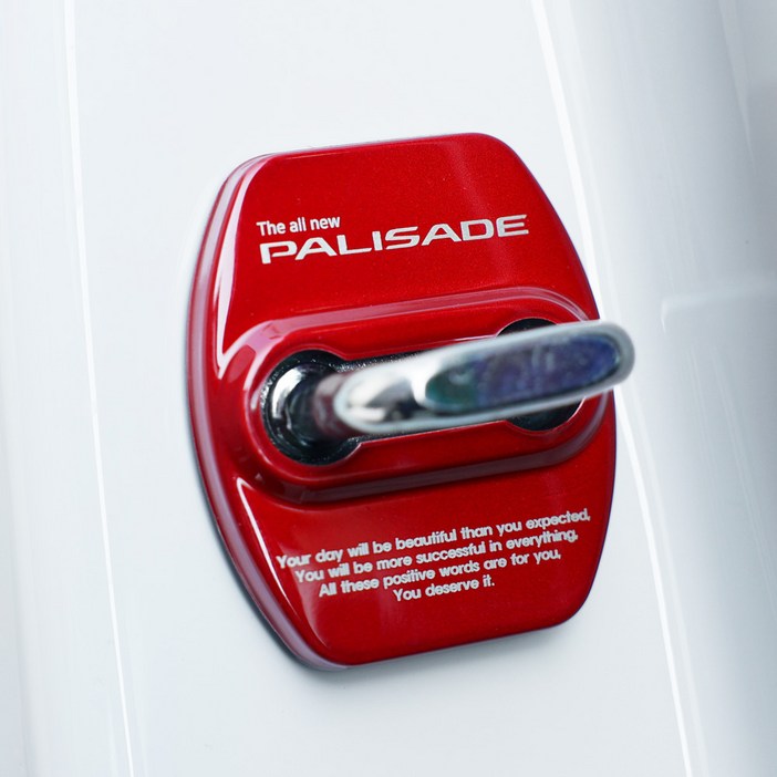 블랙본 팰리세이드 LX3 호환 도어스트라이커 커버 튜닝, 타입01 실버4P도어락