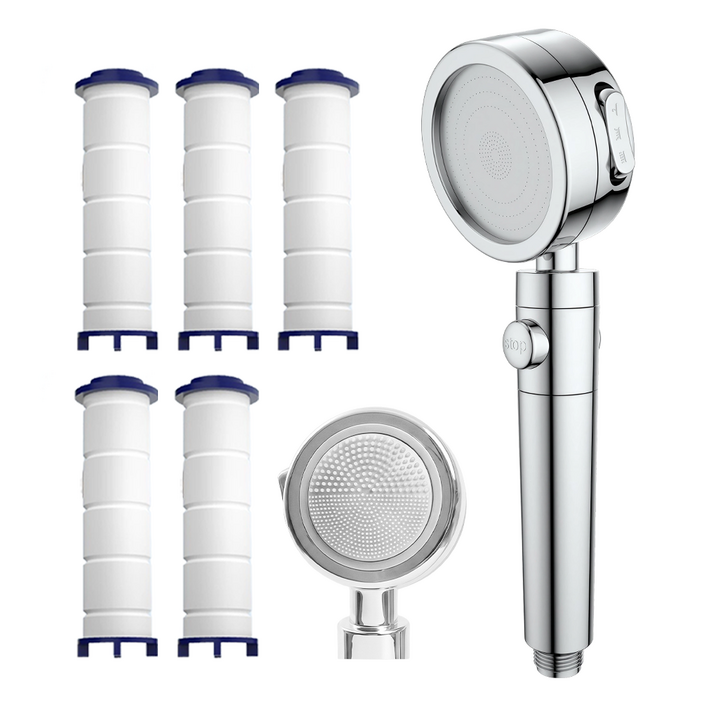 Ataasha 필터 샤워기 고압 3단조절 마사지샤워기 여행용 샤워기헤드
