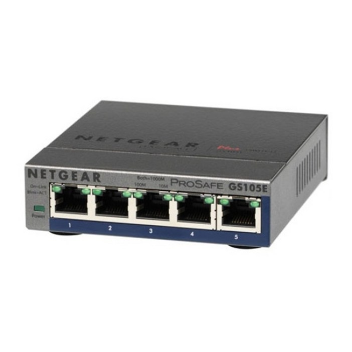 NETGEAR 넷기어 GS105E 기가 5포트 관리형 스위칭허브 NETGEAR 넷기어 GS105E 기가 5포트 관리형 스위칭허브