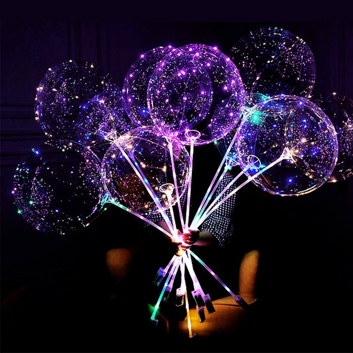 브로키 풍선 LED 투명풍선 케이스 야광 축제 파티용품 이벤트