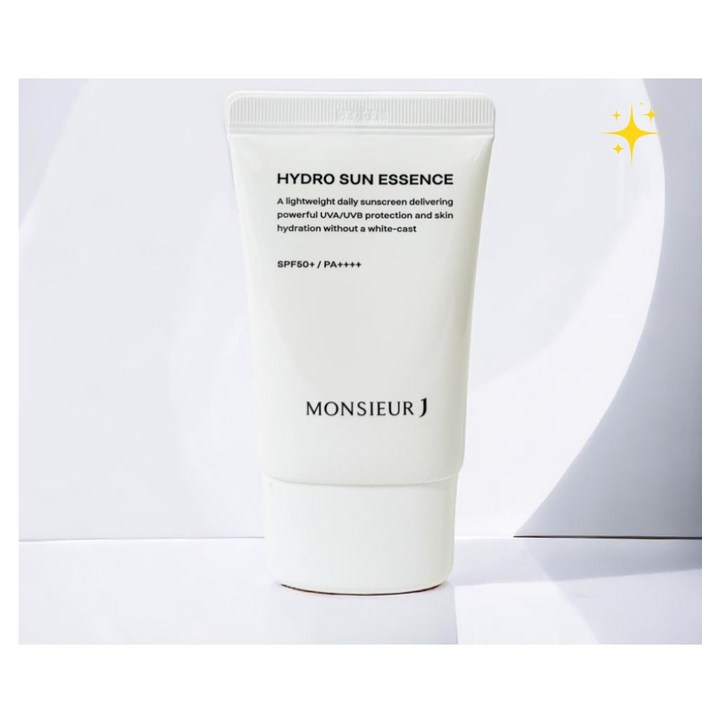 [본사정품] 무슈제이 하이드로 에센스 선크림 50ml 1+1 묶음 남성선크림 남자선크림 남자썬크림 무슈제이하이드로에센스선크림 무슈제이선크림 에센스선크림