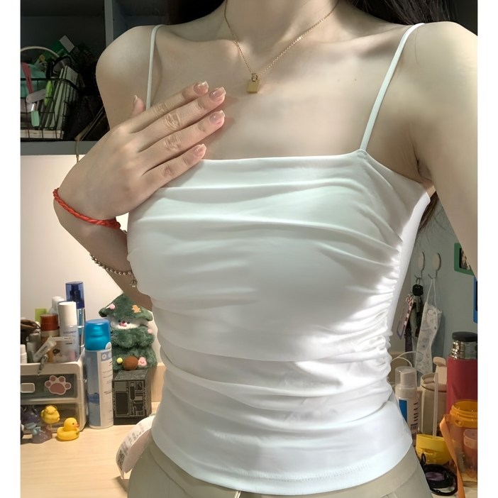 디프른티 여성 면스판 캡내장 끈나시 디프른티 여성 면스판 캡내장 끈나시